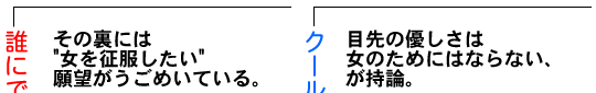 誰にでも優しい男vsクールな男。